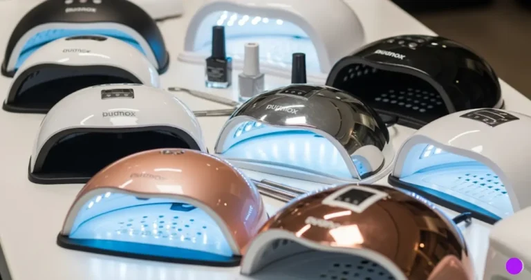 image showing UV and LED nail lamps on a table