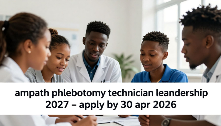 AMPATH Phlebotomy Technician Learnership 2027 – Apply by 30 Apr 2026