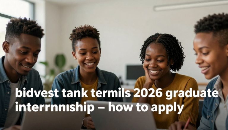 Bidvest Tank Terminals 2026 Graduate Internship – How to Apply