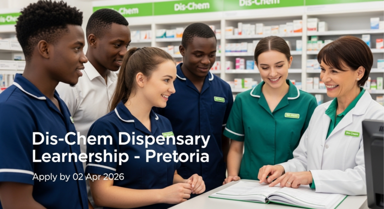 Dis-Chem Dispensary Learnership – Pretoria – Apply by 02 Apr 2026