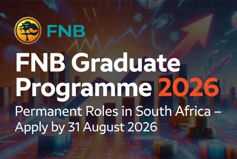 FNB Graduate Programme 2026: Permanent Roles SA – Apply 31 Aug 2026