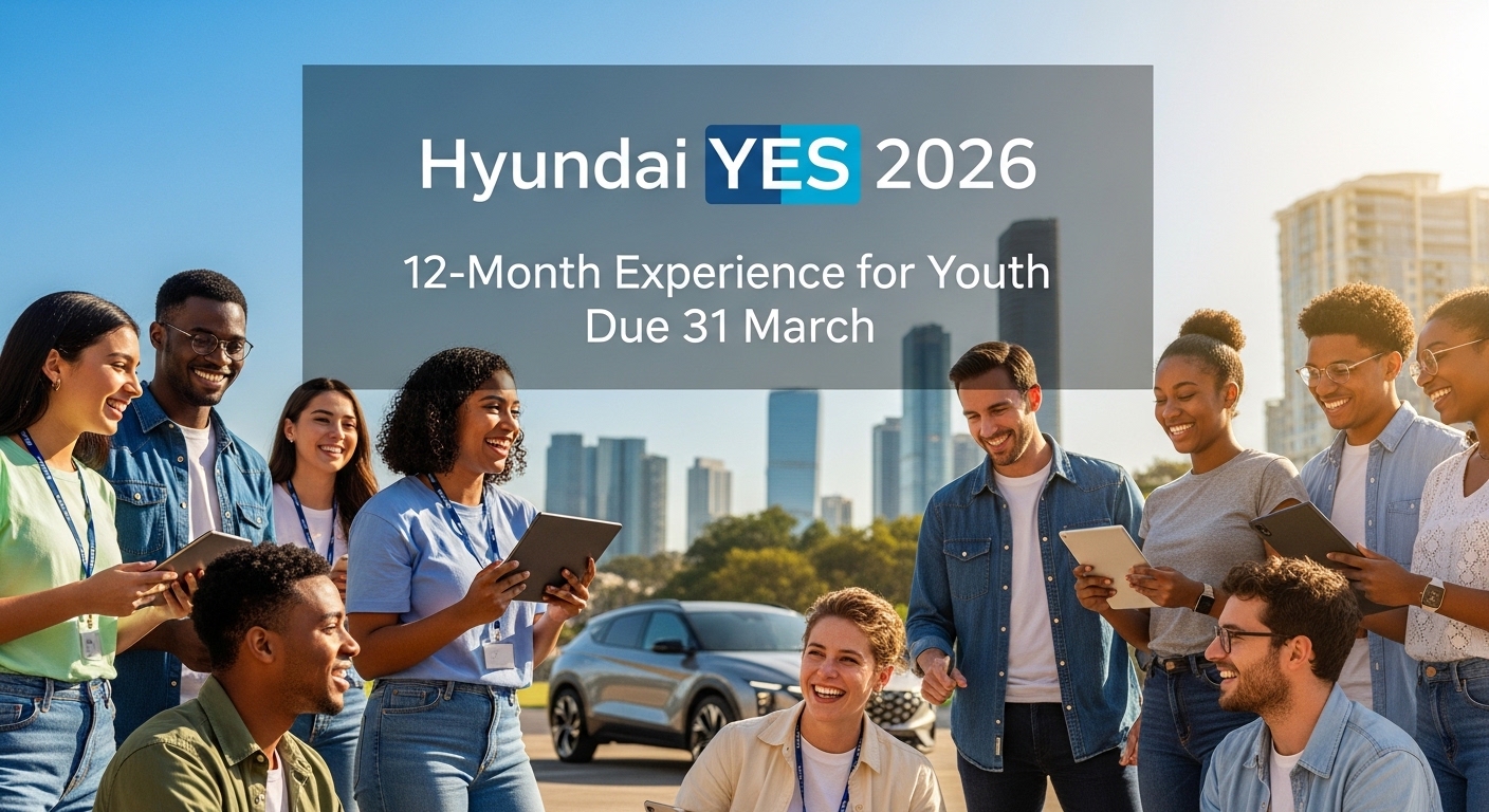 Hyundai YES 2026 – 12‑Month Experience for Youth Due 31 March