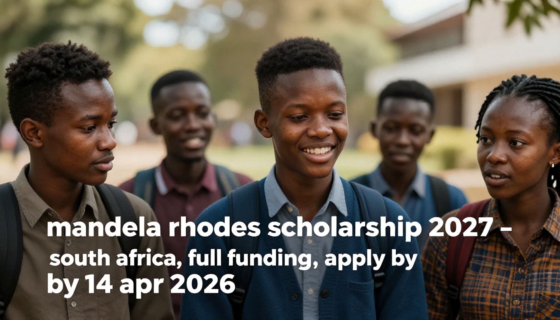 Mandela Rhodes Scholarship 2027 – South Africa, Full Funding, Apply by 14 Apr 2026