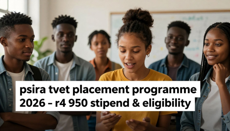 PSIRA TVET Placement Programme 2026 – R4 950 Stipend & Eligibility