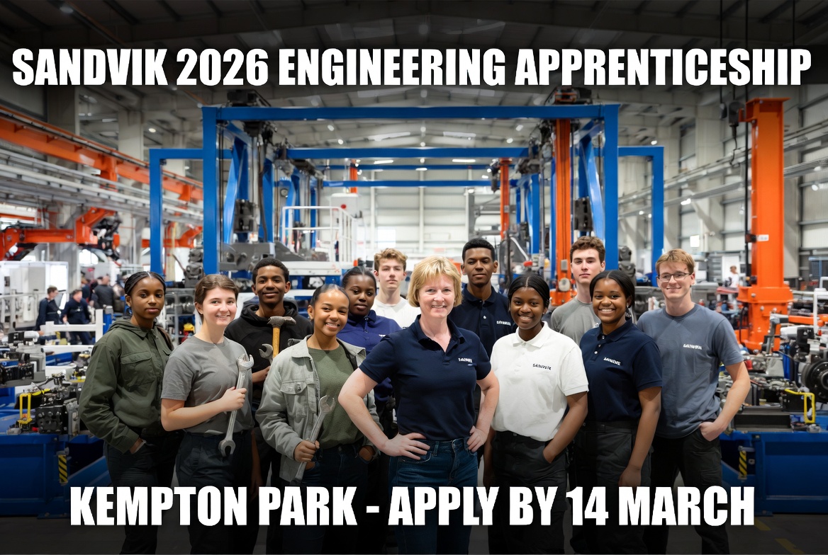 Sandvik 2026 Engineering Apprenticeship – Kempton Park, Apply by 14 Mar