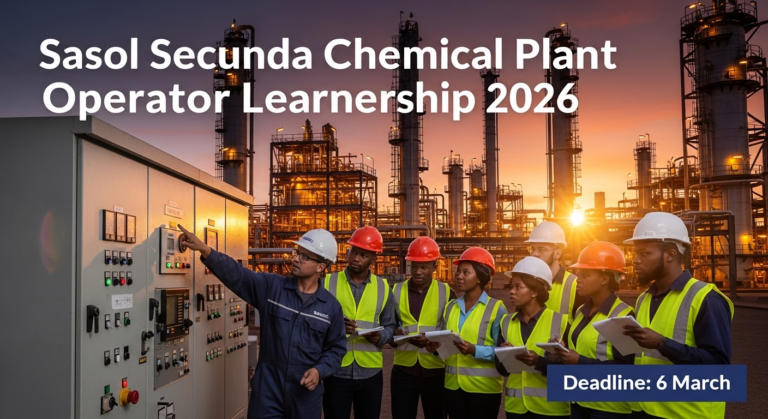 Sasol Secunda Chemical Plant Operator Learnership 2026 Deadline 6 March