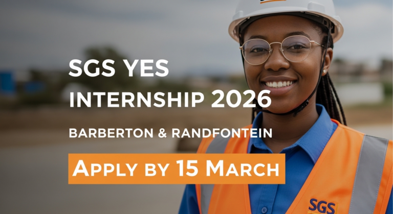 SGS YES Internship 2026 (Barberton & Randfontein) – Apply by 15 March