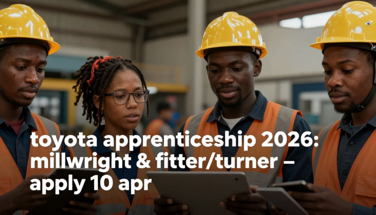 Toyota Apprenticeship 2026: Millwright & Fitter/Turner – Apply 10 Apr