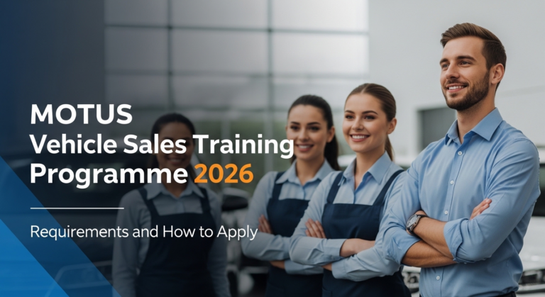 Motus Vehicle Sales Training Programme 2026: Requirements and How to Apply
